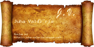 Juha Valéria névjegykártya